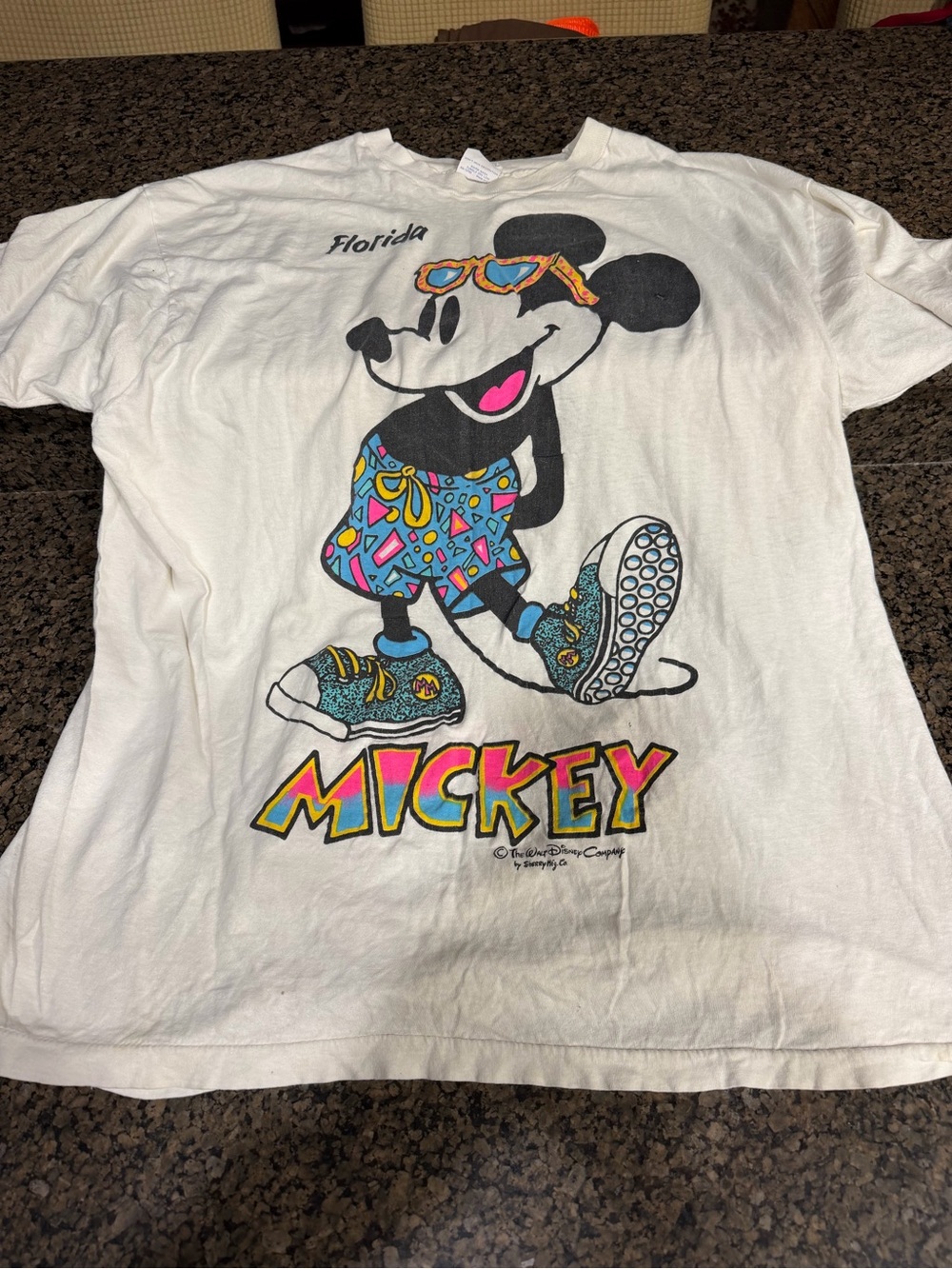 Mickey Mouse White Reversal on back - Graphic Tee - Disney